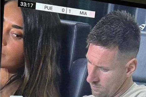 Lionel Messi y la captura de la que se habla. Foto: X: @OutMessi_ Lionel Messi y la captura de la que se habla. Foto: X: @OutMessi_