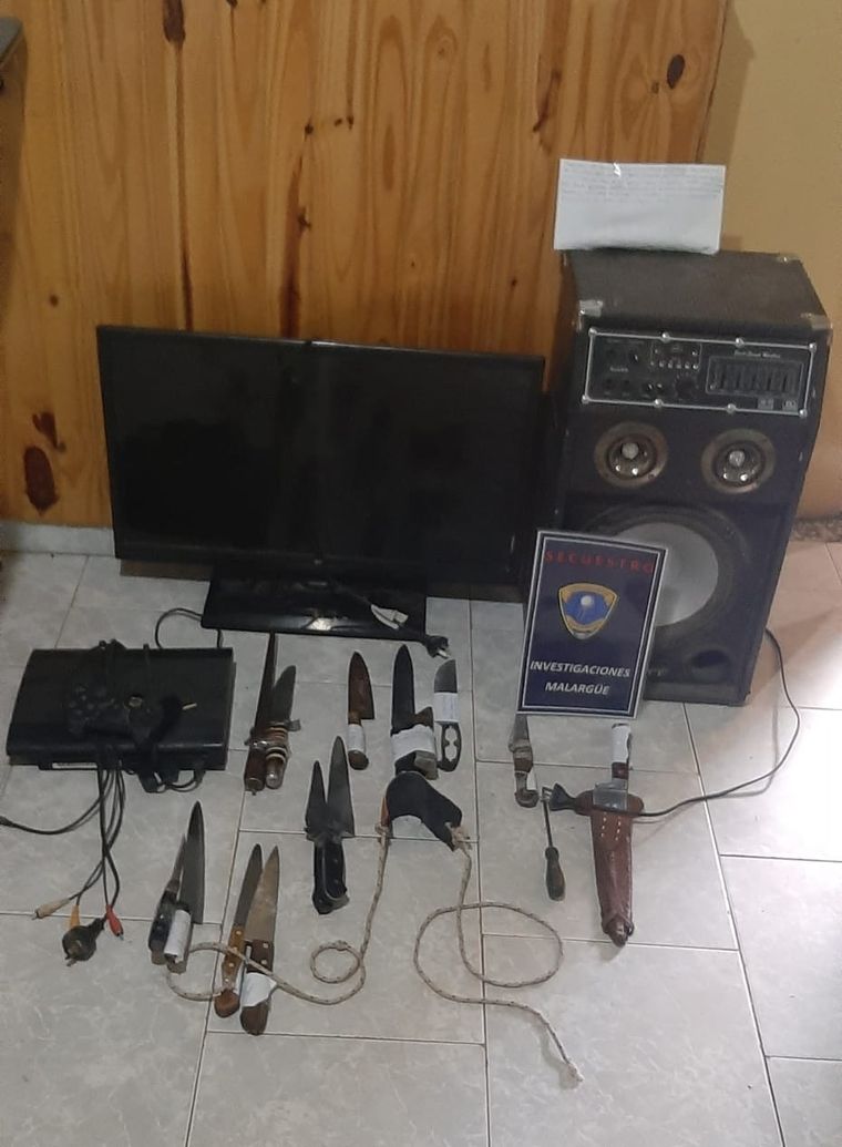 Cantidad de armas secuestradas en Malargüe.