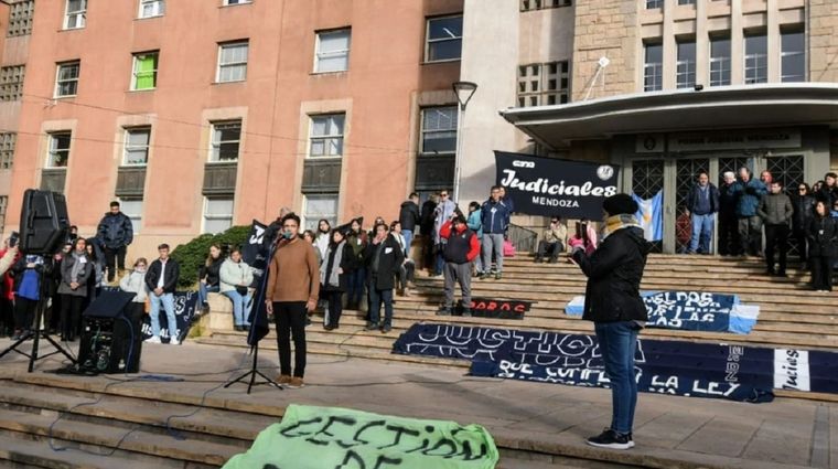 La protesta de los Judiciales en Mendoza