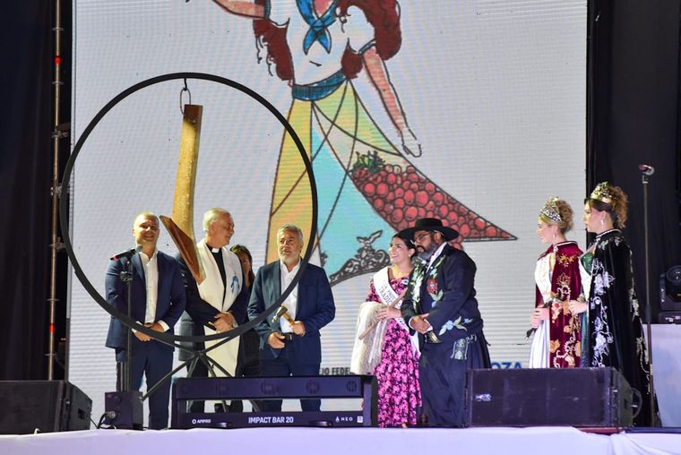 El gobernador Alfreso Cornejo en la Bendición de los Frutos en la Fiesta de la Vendimia del año pasado.