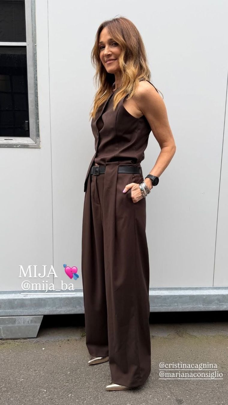 El look chocolate de Vero Lozano. El look chocolate de Vero Lozano.