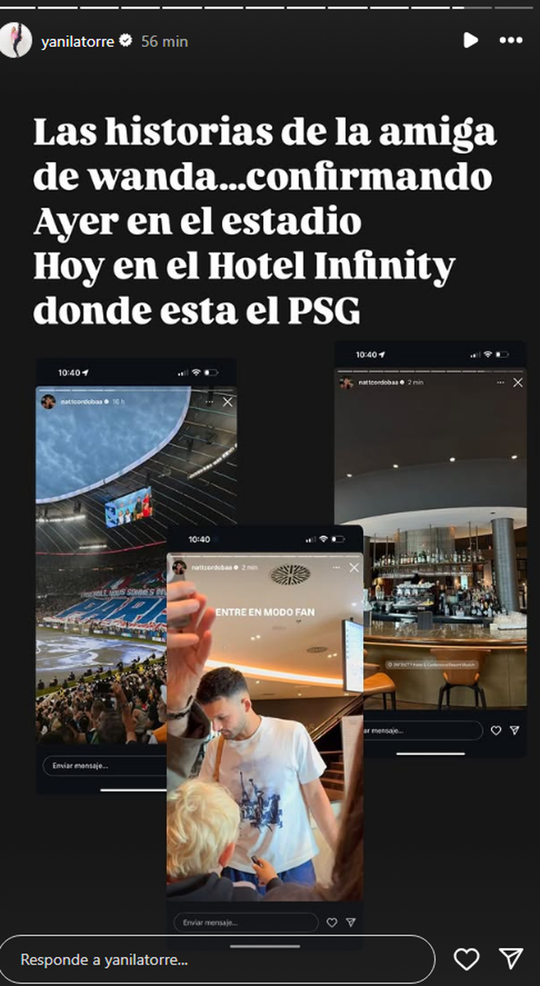 Wanda Nara en el hotel del PSG.&nbsp;