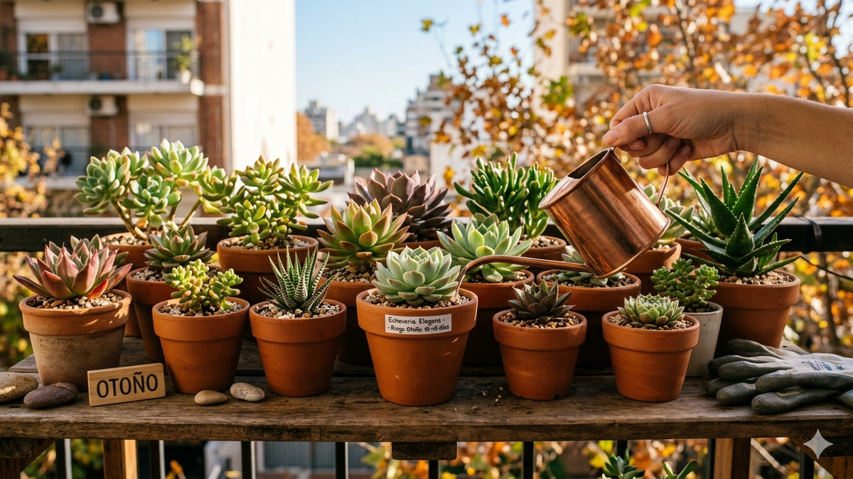 ¿Cada cuánto regar las suculentas en otoño? La frecuencia ideal para que no se pudran las plantas