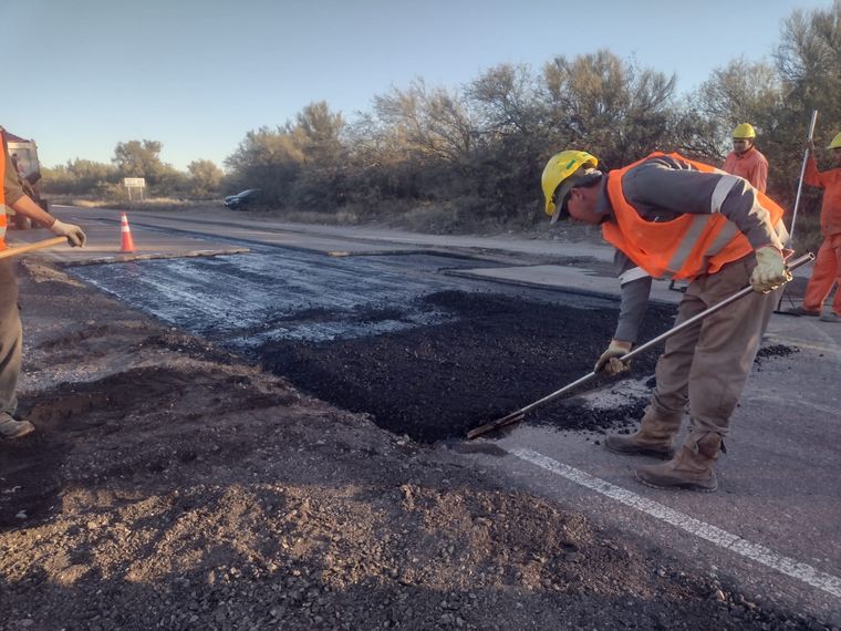 Obras en la ruta 153. Obras en la ruta 153.