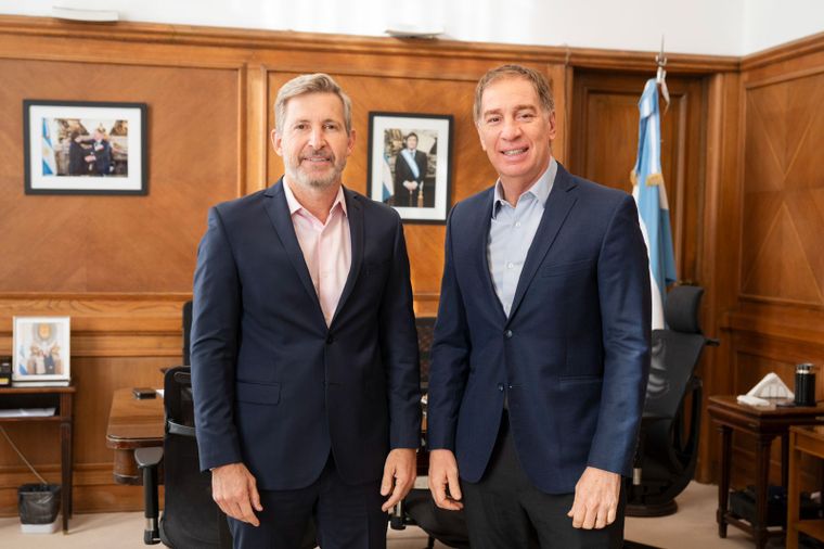 Diego Santilli recibió al gobernador Rogelio Frigerio