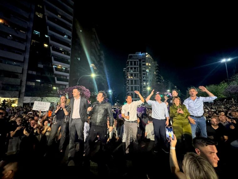 El presidente Javier Milei durante su última presentación en la inauguración de la campaña nacional de La Libertad Avanza en Córdoba.