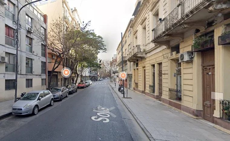 El lugar de la tragedia en el barrio porteño de Monserrat Foto: NA