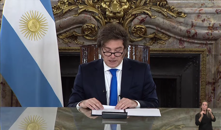Javier Milei cadena nacional