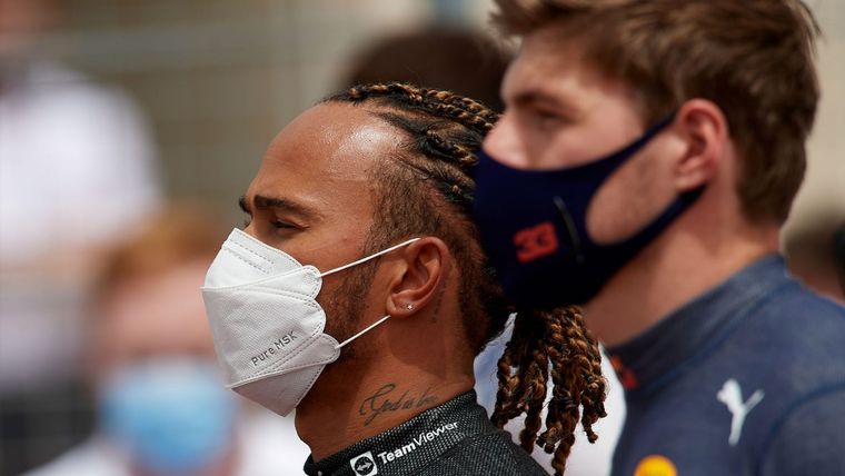 Hamilton y Verstappen. Foto: @F1