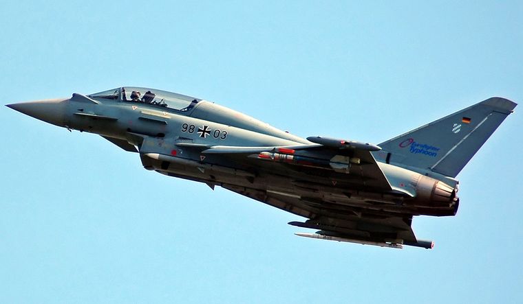 Un avión Eurofighter Typhoon de Alemania, país que tuvo un entredicho con China. Foto: Wikipedia. Un avión Eurofighter Typhoon de Alemania, país que tuvo un entredicho con China. Foto: Wikipedia.