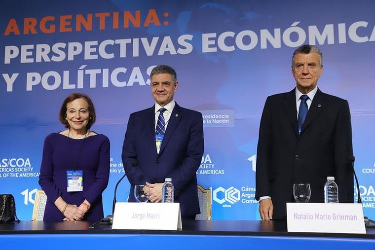 Mario Grinman Jorge Macri y Susan Segal, presidenta y CEO de Americas Society Council of the Americas