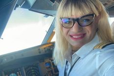 Traniela Campolieto, la piloto trans de Aerolíneas Argentinas Foto: Facebook Traniela Campolieto
