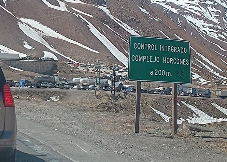 Las demoras son significativas en Horcones este domingo Foto: Osvaldo Valle