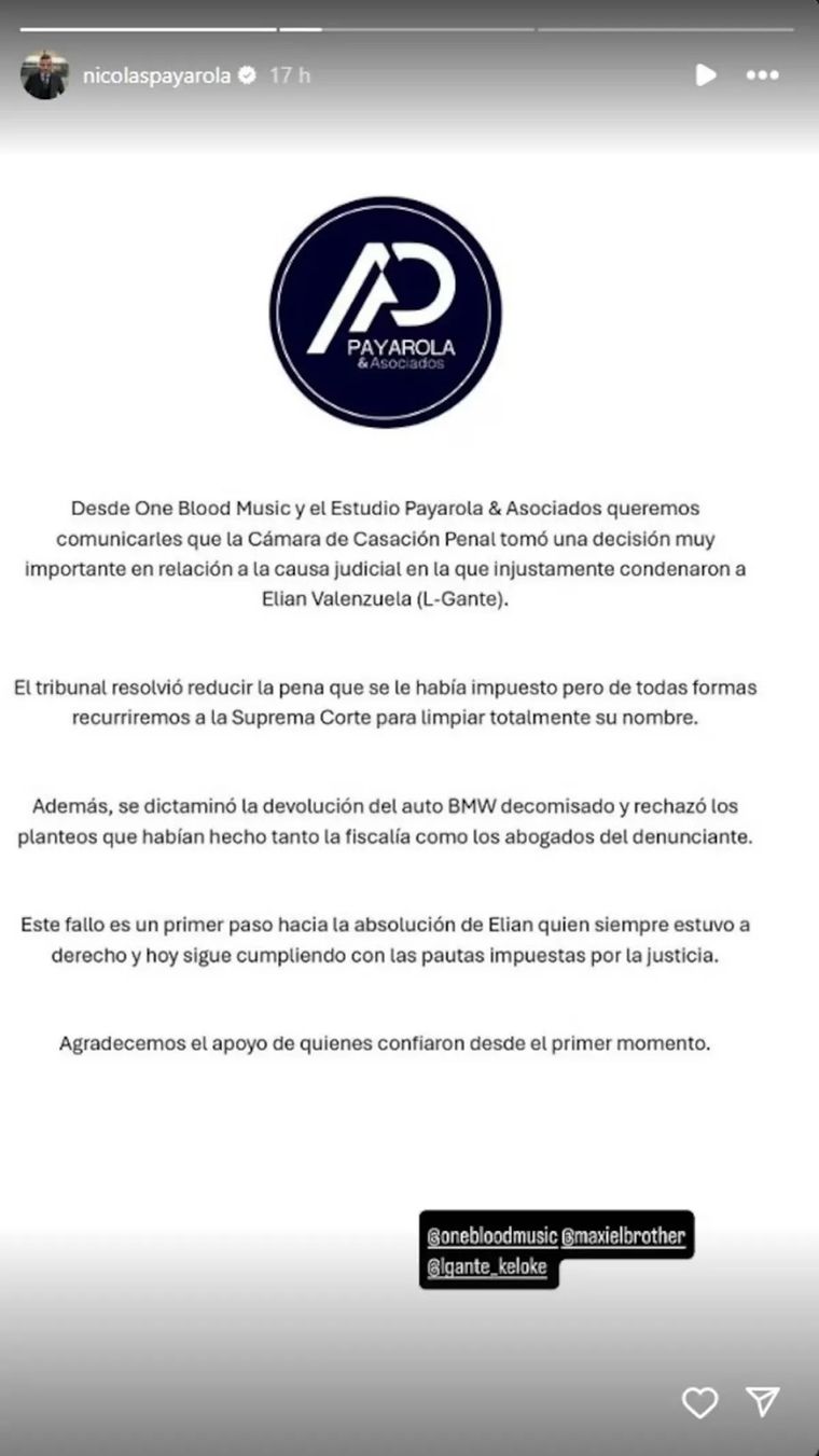 Anuncio Nicolás Payarola. Anuncio Nicolás Payarola.