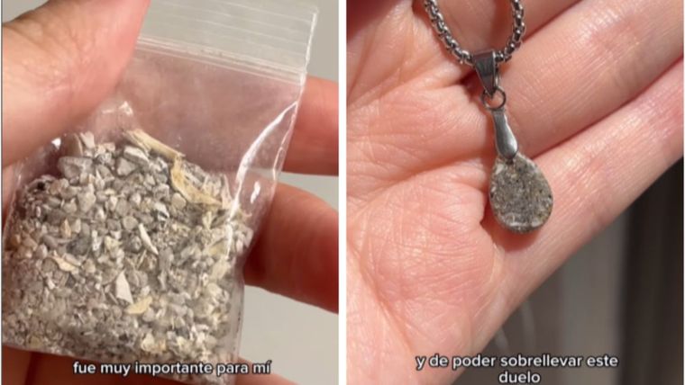 Las joyas hechas con cenizas que son furor en las redes Foto: Instagram/quedatejoyas