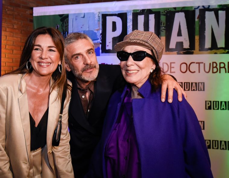 Andrea Frigerio, Leonardo Sbaraglia y Graciela Borges juntos en el estreno de PUAN. Foto: Gentileza Prensa Soledad Galletti. PH: Mariana Nedelcu