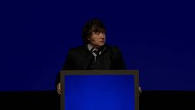 Javier Milei expuso en Rosario