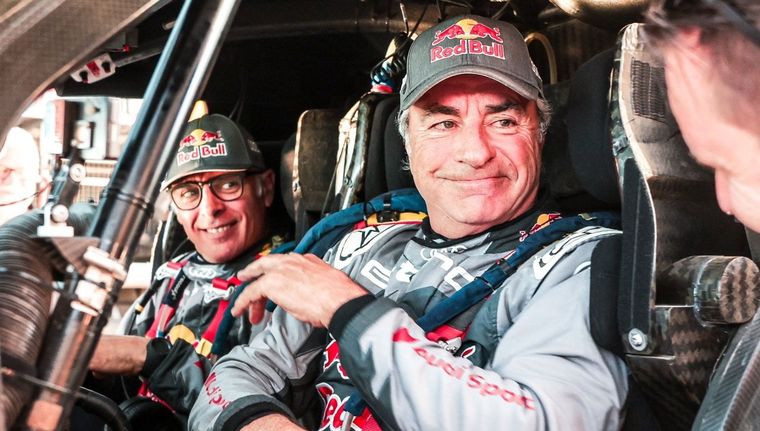 Carlos Sainz y Lucas Cruz, históricos. Foto: @CSainz_oficial