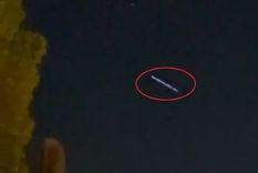 El objeto fue visto pasadas las 20 hs. del lunes en Maipú Foto: Captura de video
