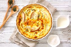 Quiche de peras y queso azul Una receta exquisita para hacer en pocos minutos Foto: Shutterstock