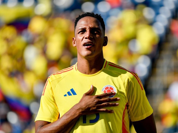 Yerry Mina, con la de Colombia. Foto: @yerrymina