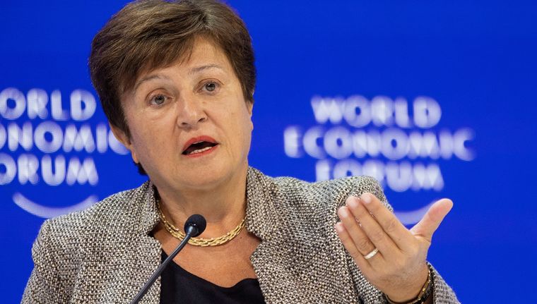 Kristalina Georgieva, la titular del FMI, se verá este miércoles con el ministro Luis Caputo buscando afianzar la relación con el país. Foto: Foro Davos