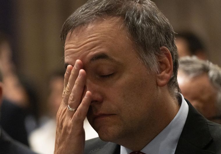Manuel Adorni en la Basílica de Luján.
