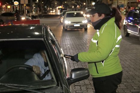 Control de alcoholemia en calle Arístides de Mendoza Foto: Prensa Gobierno de Mendoza
