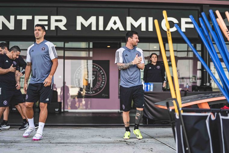 Lionel Messi y Luis Suárez, otra vez juntos Foto: @InterMiamiCF