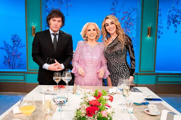 Mirtha Legrand volvió a la TV junto Javier Milei y Fátima Florez Foto: Storylab
