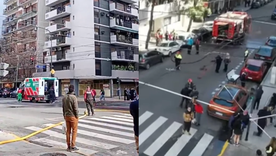 El incendio se desató en la esquina de Yatay y Avenida Rivadavia, en el barrio de Caballito. El incendio se desató en la esquina de Yatay y Avenida Rivadavia, en el barrio de Caballito.