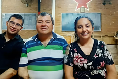César Sena, Emerenciano Sena y Marcela Acuña Foto: Facebook