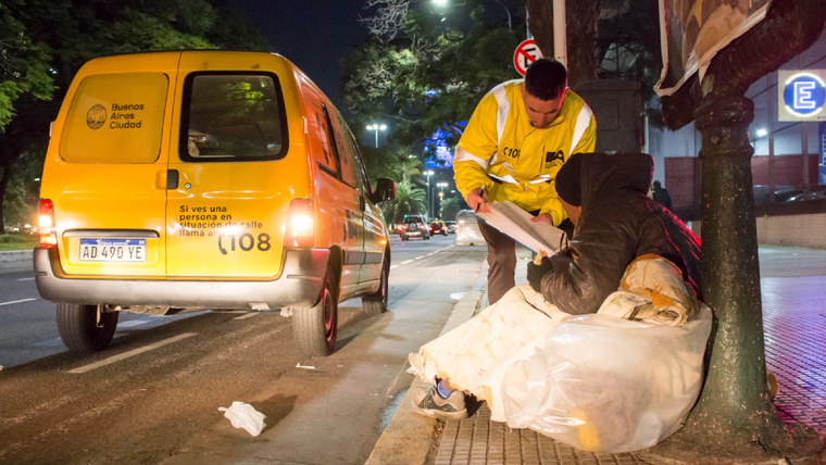 Un hombre en situación de calle falleció en el barrio porteño de Villa Crespo y su cuerpo no presentaba signos de violencia Foto: Gobierno de la Ciudad.