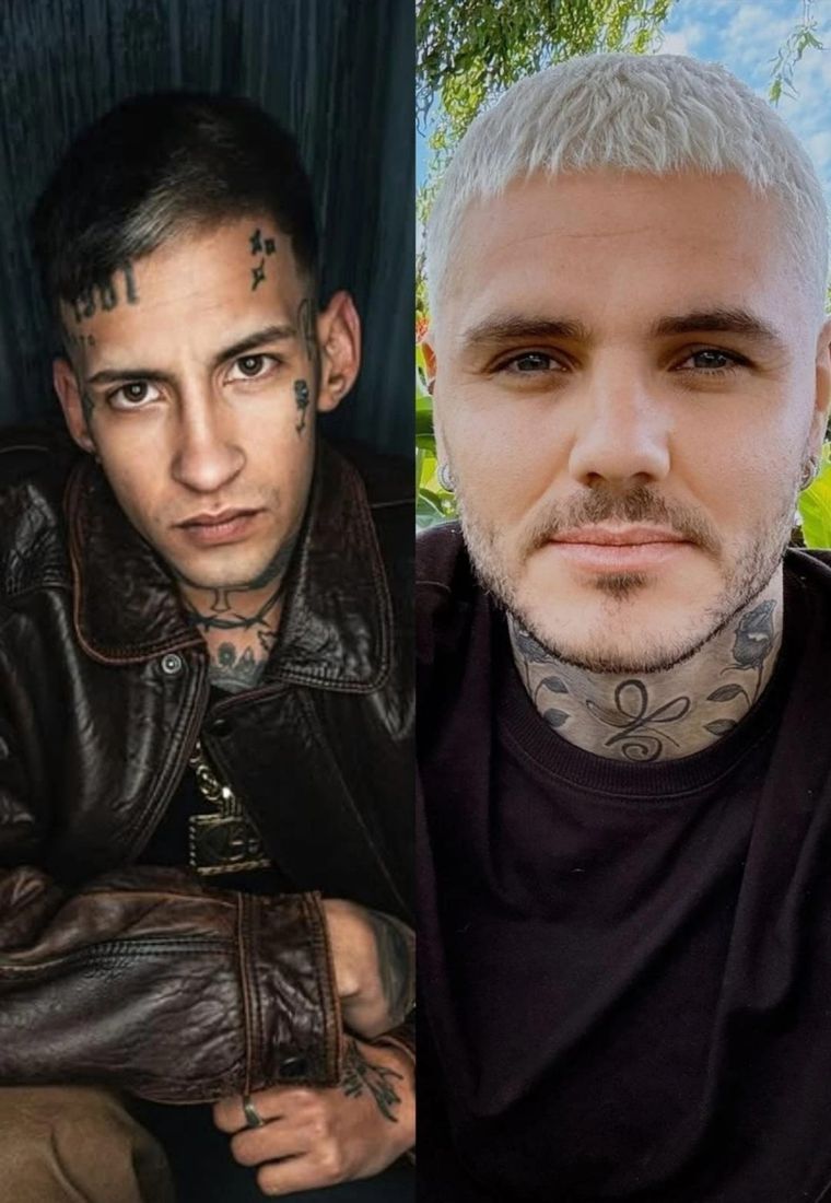 L-Gante y Mauro Icardi Foto: Instagram @lagante_keloke / Instagram @mauroicardi