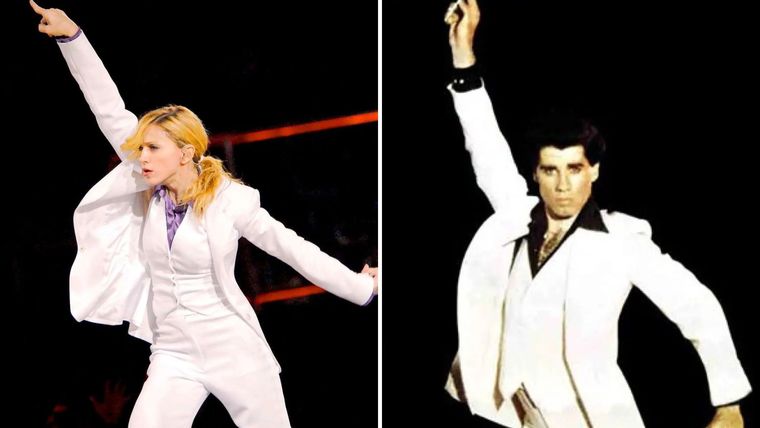 La fiebre disco fue parte de la estética de la gira de Madonna en 2006. La fiebre disco fue parte de la estética de la gira de Madonna en 2006.