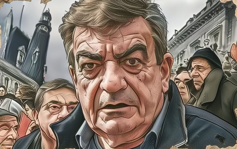 Caricatura de Omar De Marchi realizada por una Inteligencia Artificial.