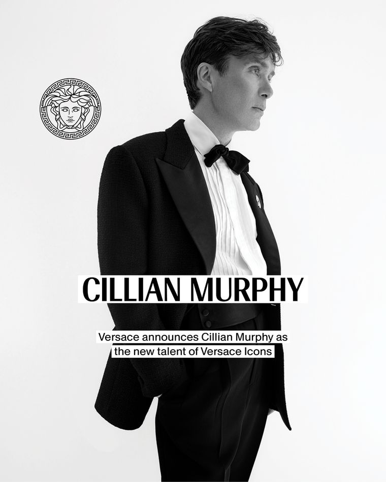 Cillian Murphy, el ícono de la actuación y ahora de la moda junto a Versace Foto: Instagram @versace