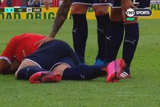 durisima lesion de brian martinez: se fue en camilla y llorando