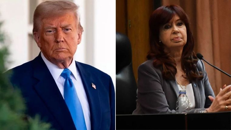 Trump sancionó a Cristina Kirchner. Foto: Diseño MDZ / Fotos de EFE y NA