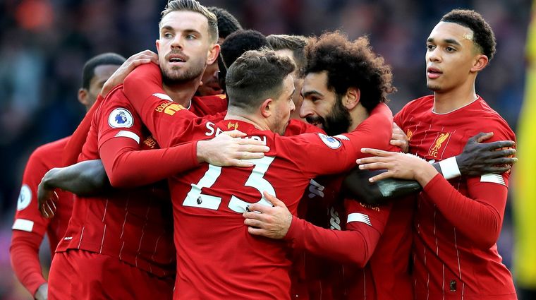 Salah anotó los goles de los Reds. DPA Foto: DPA