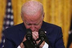 Foto: EPA. El presidente Joe Biden se mostró visiblemente afectado durante su discurso a la nación tras el atentado en el aeropuerto de Kabul en el que murieron al menos 13 soldados estadounidenses.