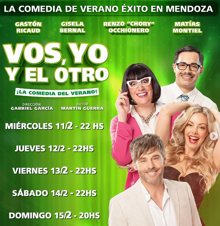 La comedia éxito en Mendoza tendrá función el domingo 15. La comedia éxito en Mendoza tendrá función el domingo 15.