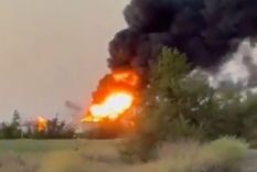 Ataque a una refinería en Rostov, Rusia Foto: Foto X @militarnyi_en