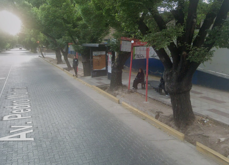 Las paradas de avenida Pedro Molina donde la joven sufrió el abuso sexual. Las paradas de avenida Pedro Molina donde la joven sufrió el abuso sexual.