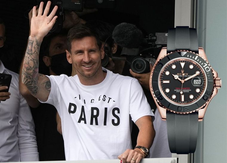 messi reloj El lujoso reloj que el rosarino eligió para que lo acompañe en esta nueva etapa. Foto: thesmedia.id