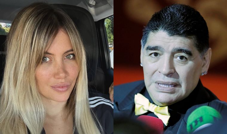 Así fue la verdadera historia de Wanda Nara y Diego Maradona Foto: @wanda_nara y EFE/Yuri Kochetkov
