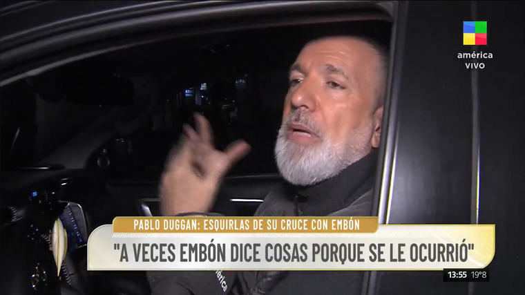 Pablo Duggan fue contundente al hablar de la pelea con Horacio Embón. Foto: captura de video/ América TV. Pablo Duggan fue contundente al hablar de la pelea con Horacio Embón. Foto: captura de video/ América TV. 
