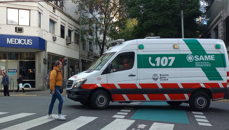 El auto chocó contra una ambulancia del SAME. Imagen ilustrativa.