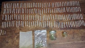 Los más de 180 cigarrillos de marihuana incautados en los operativos en Maipú. Los más de 180 cigarrillos de marihuana incautados en los operativos en Maipú.