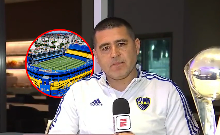 Riquelme y el estado de la Bombonera. Boca hará de local en San Lorenzo. Foto: MDZ